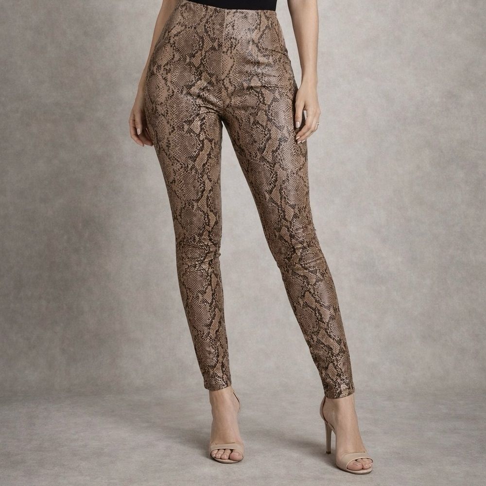 Zara Faux Fur Lined pants with Brown Accents